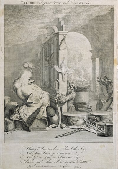 The True Representation and Character, Caricature of George Frederick Handel by Joseph Goupy